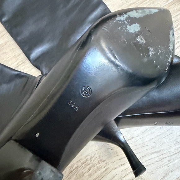 The Row Bourgeoise Leather Knee-High Boots - Picture 8 of 9